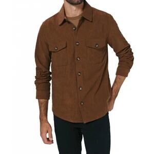 NEW 7DIAMONDS crossway cord overshirt in cedar